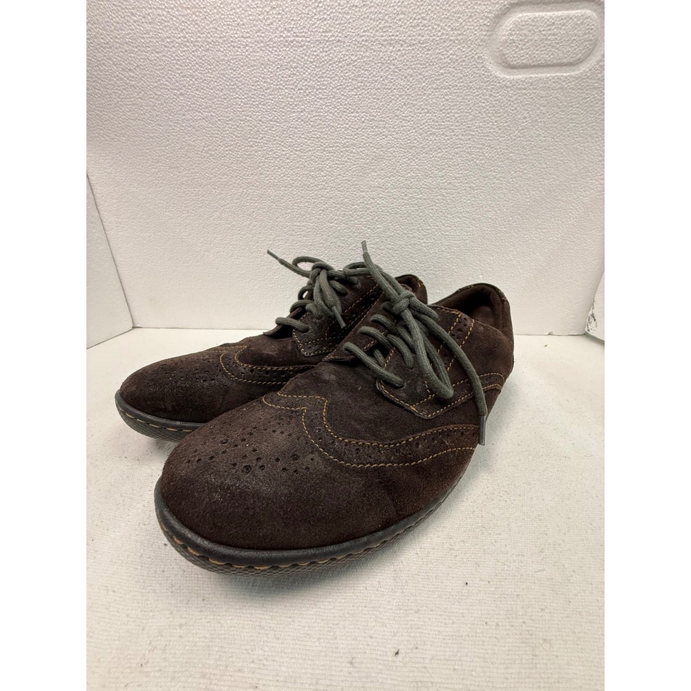 Born Wingtip Oxfords Mens 9 Brown Suede Brogue Lace Up Shoes H06623 80/80